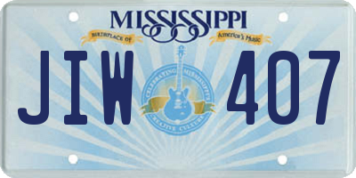 MS license plate JIW407
