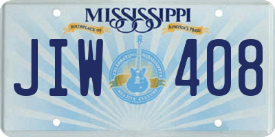 MS license plate JIW408