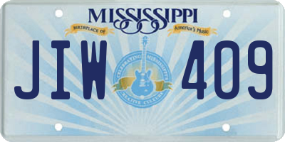 MS license plate JIW409