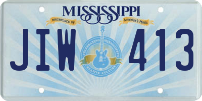 MS license plate JIW413