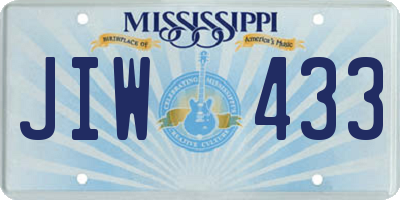 MS license plate JIW433
