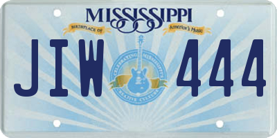 MS license plate JIW444