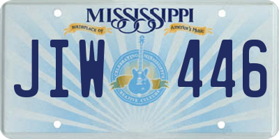 MS license plate JIW446