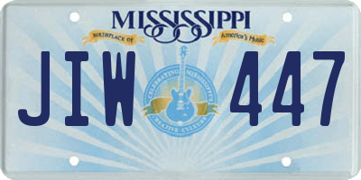 MS license plate JIW447