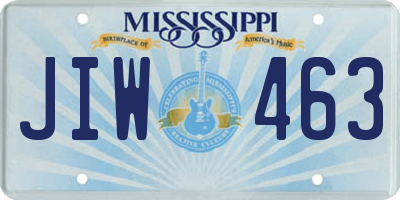 MS license plate JIW463