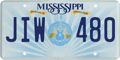 MS license plate JIW480