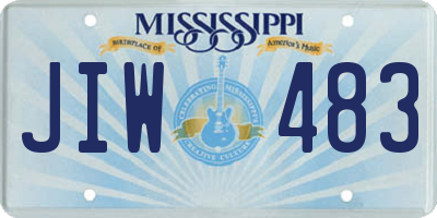 MS license plate JIW483