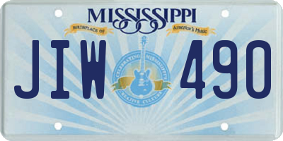 MS license plate JIW490