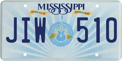 MS license plate JIW510