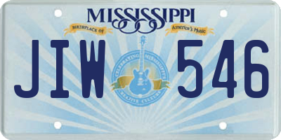 MS license plate JIW546
