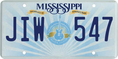 MS license plate JIW547
