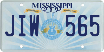 MS license plate JIW565