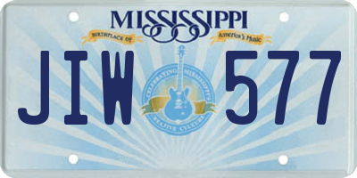 MS license plate JIW577