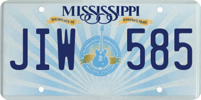 MS license plate JIW585