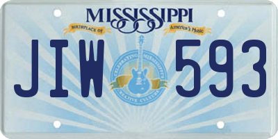 MS license plate JIW593