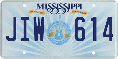 MS license plate JIW614