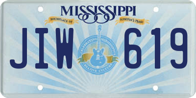 MS license plate JIW619