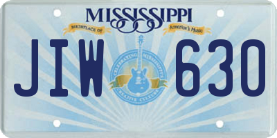 MS license plate JIW630