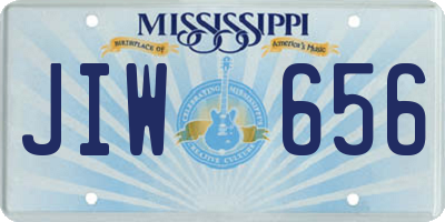 MS license plate JIW656