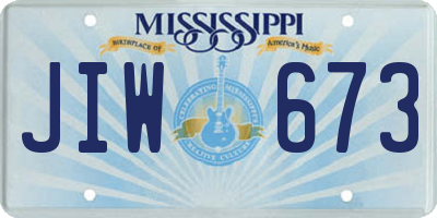 MS license plate JIW673