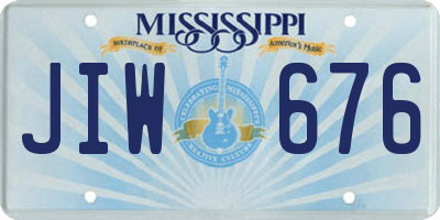 MS license plate JIW676