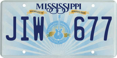 MS license plate JIW677