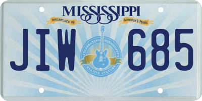 MS license plate JIW685