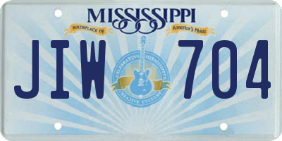 MS license plate JIW704