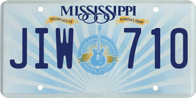 MS license plate JIW710
