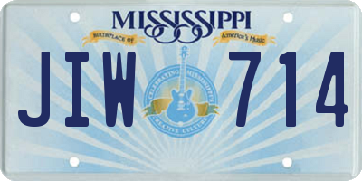 MS license plate JIW714
