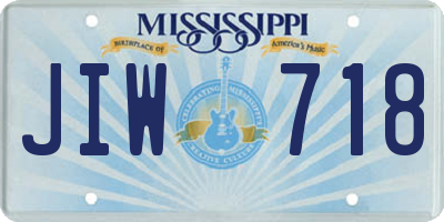 MS license plate JIW718