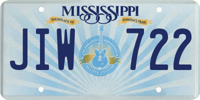 MS license plate JIW722