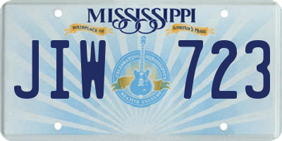 MS license plate JIW723