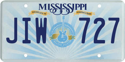MS license plate JIW727