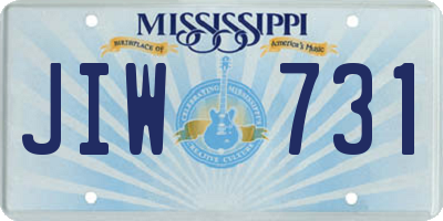 MS license plate JIW731
