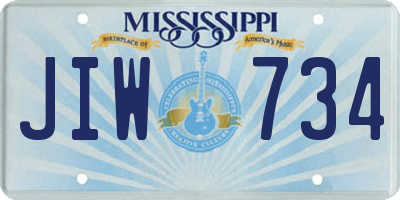 MS license plate JIW734