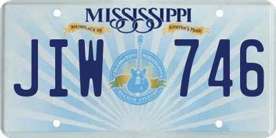 MS license plate JIW746