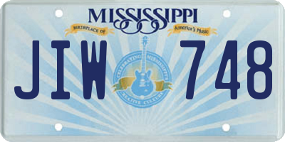 MS license plate JIW748