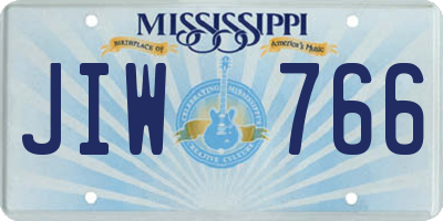 MS license plate JIW766