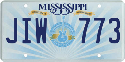 MS license plate JIW773