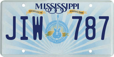 MS license plate JIW787