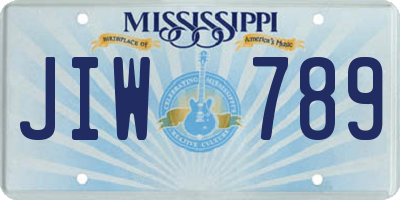 MS license plate JIW789