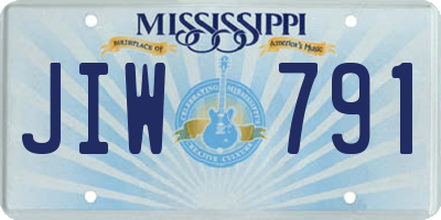 MS license plate JIW791