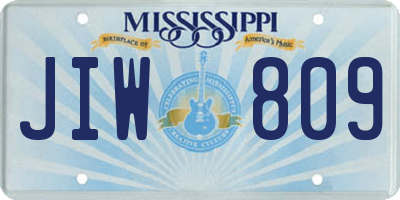 MS license plate JIW809