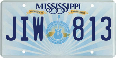 MS license plate JIW813
