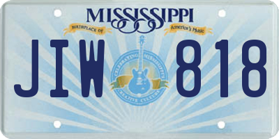 MS license plate JIW818