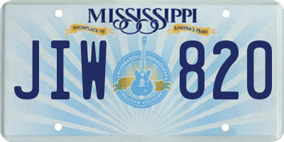 MS license plate JIW820