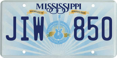 MS license plate JIW850