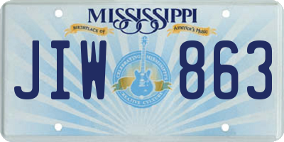 MS license plate JIW863