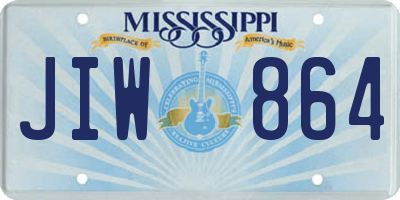 MS license plate JIW864